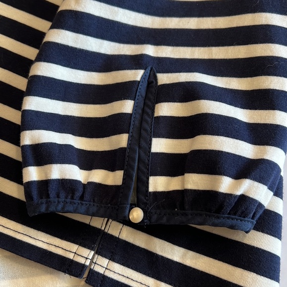 J. Crew Stripes Navy & White Blouse Size: M - Picture 11 of 11